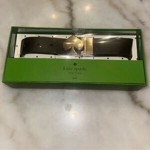 Kate Spade New York Black Spade Leather Belt Size: S/M